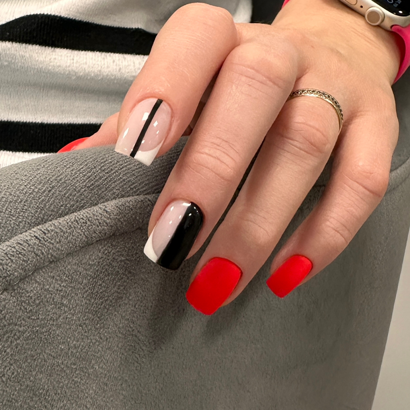 Маникюр + покрытие гель-лак + дизайн (1-4 пальчиков)