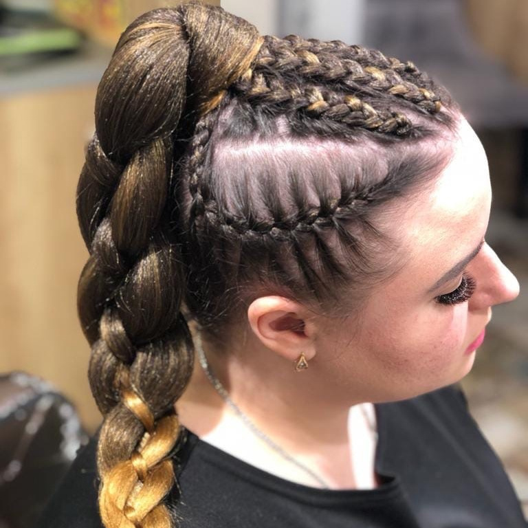 Плетение кос с вплетением канекалона