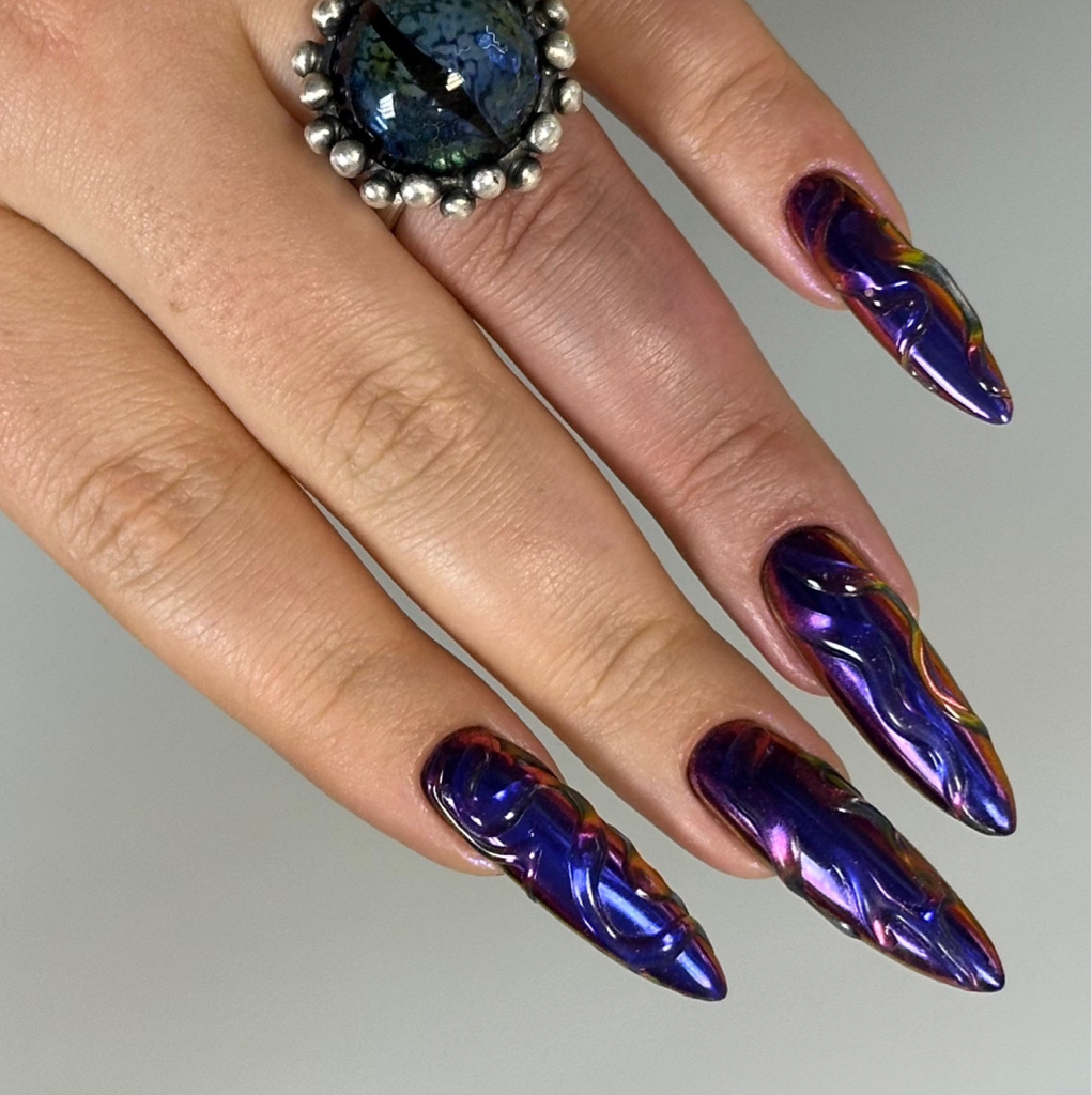 Маникюр,покрытие гель-лак,укрепление гелем - длинные ногти от 4 до 6мм