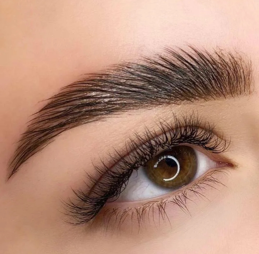 Долговременная укладка + окрашивание бровей