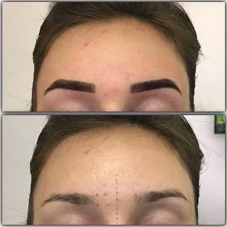 БРОВИ "Под ключ" . Индивидуальный подбор формы + коррекция + биотатуаж или окрашивание краской. Выбор красителя по желанию гостя.