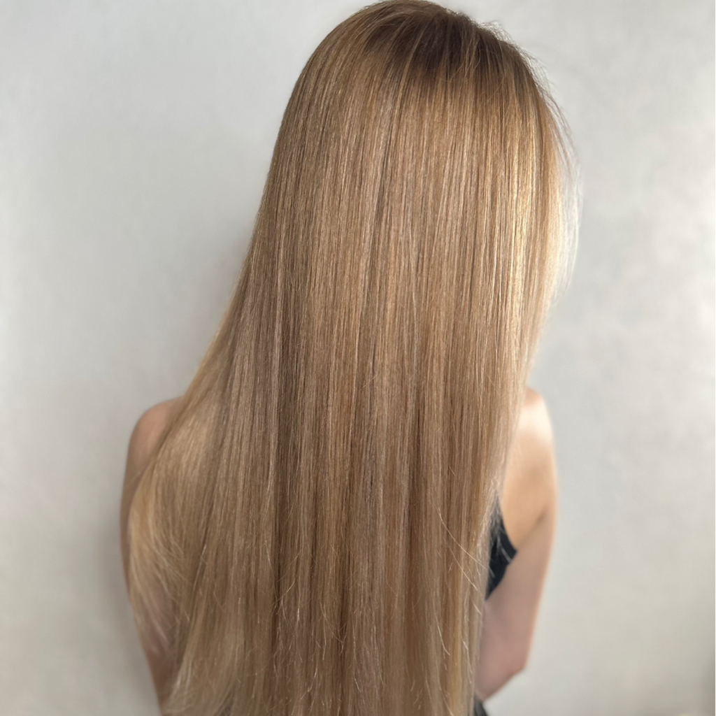 Сложное окрашивание длина волос до плеч  (airtouch, шатуш, мелирование, балаяж, растяжка, тотал блонд)